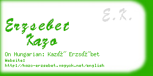 erzsebet kazo business card